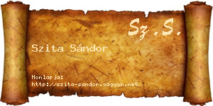 Szita Sándor névjegykártya