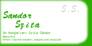 sandor szita business card